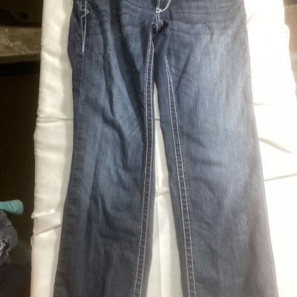 Ariat Real Denim Women’s Jeans Sz 30x34 Stretch Straight Western Cowgirl - Picture 2 of 8